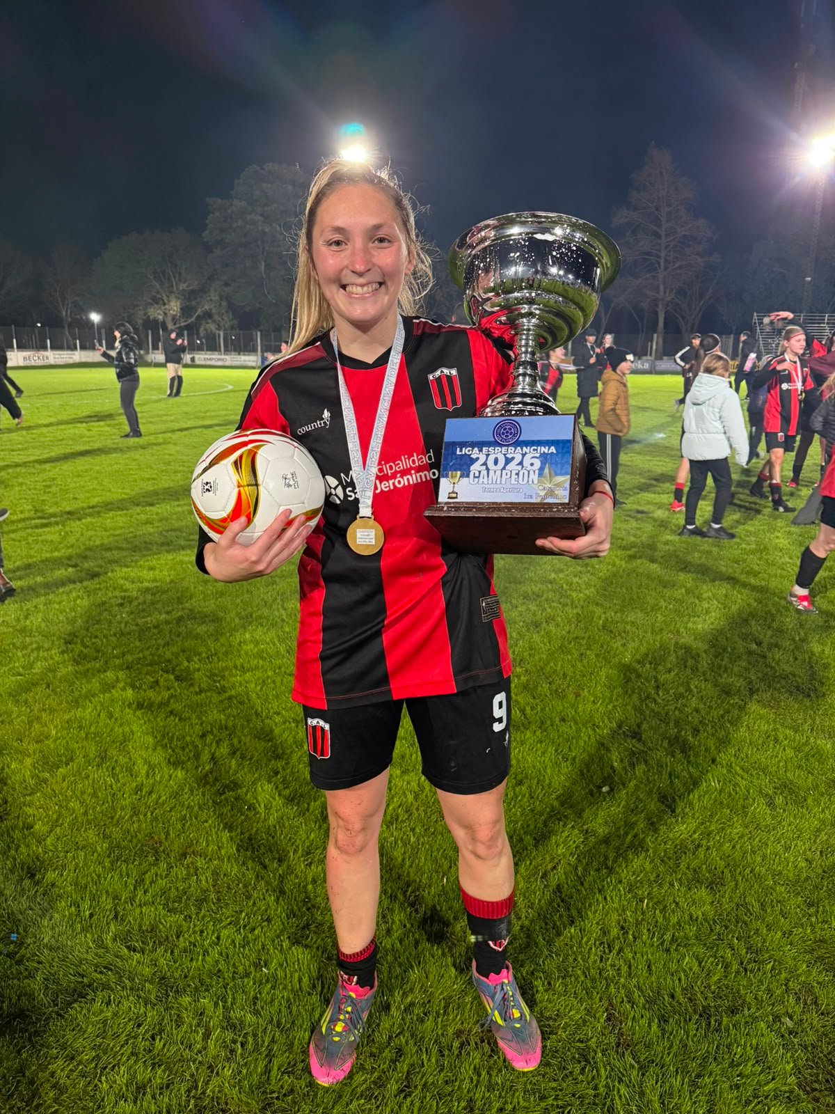 Jimena Cerutti tras la consagración de libertad de San Jerónimo Norte en Primera División Femenina LEF: «Feliz de ser parte de este primer título»