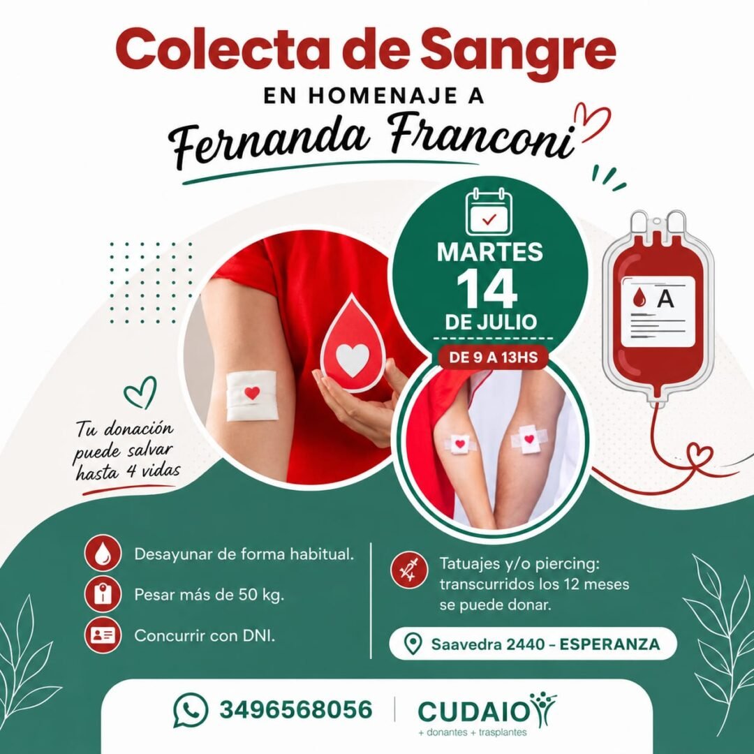 En el LTCE preparan nueva Colecta de Sangre para el martes 14 de Julio