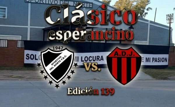 Sportivo del Norte vs. Asociación Deportiva Juventud: así está el historial del clásico del norte esperancino